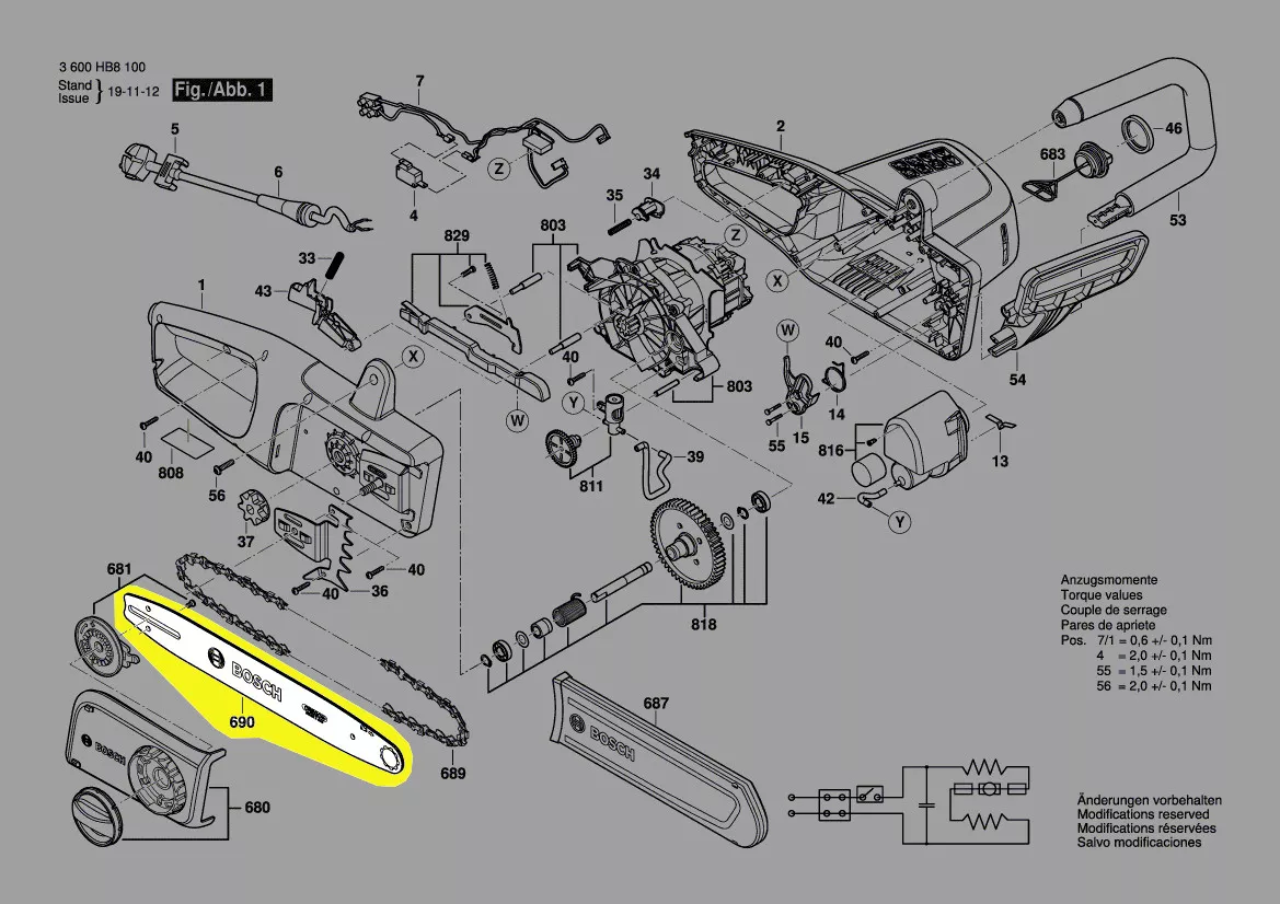 Guide-chaîne réf. 1 600 A01 5H7 Bosch